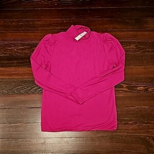NWT JCrew Pink Puff Sleeve Top